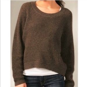 Vince Women Yak Yak & Wool Brown Cropped Sweater